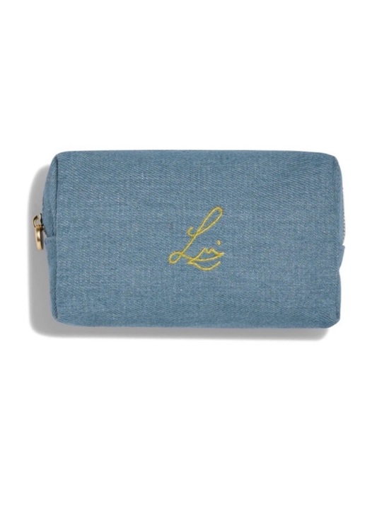 Lisa Eldridge Other - Lisa Eldridge Denim makeup cosmetic toiletry pouch bag